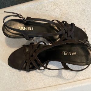 Black strappy Vaneli dress heels